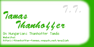 tamas thanhoffer business card