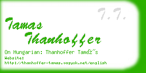 tamas thanhoffer business card